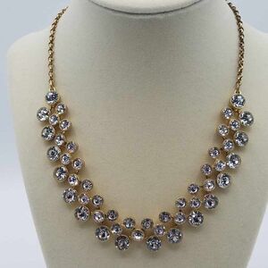 NWOT J Crew 3 Row Rhinestone Crystal Necklace